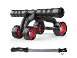 Rolo abdominal Slowmoose Fit Xf17 de 4 rodas para exercícios musculares em casa