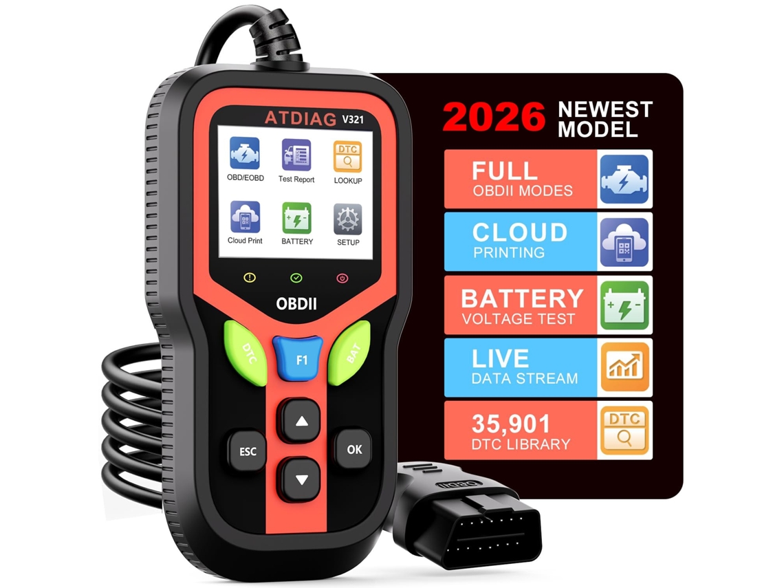 Scanner Obd2 Zruxe V321 (diagnóstico Automóvel, Leitura De Códigos, Dados Em Tempo Real, Teste Bateria, Evap, 48 Marcas)