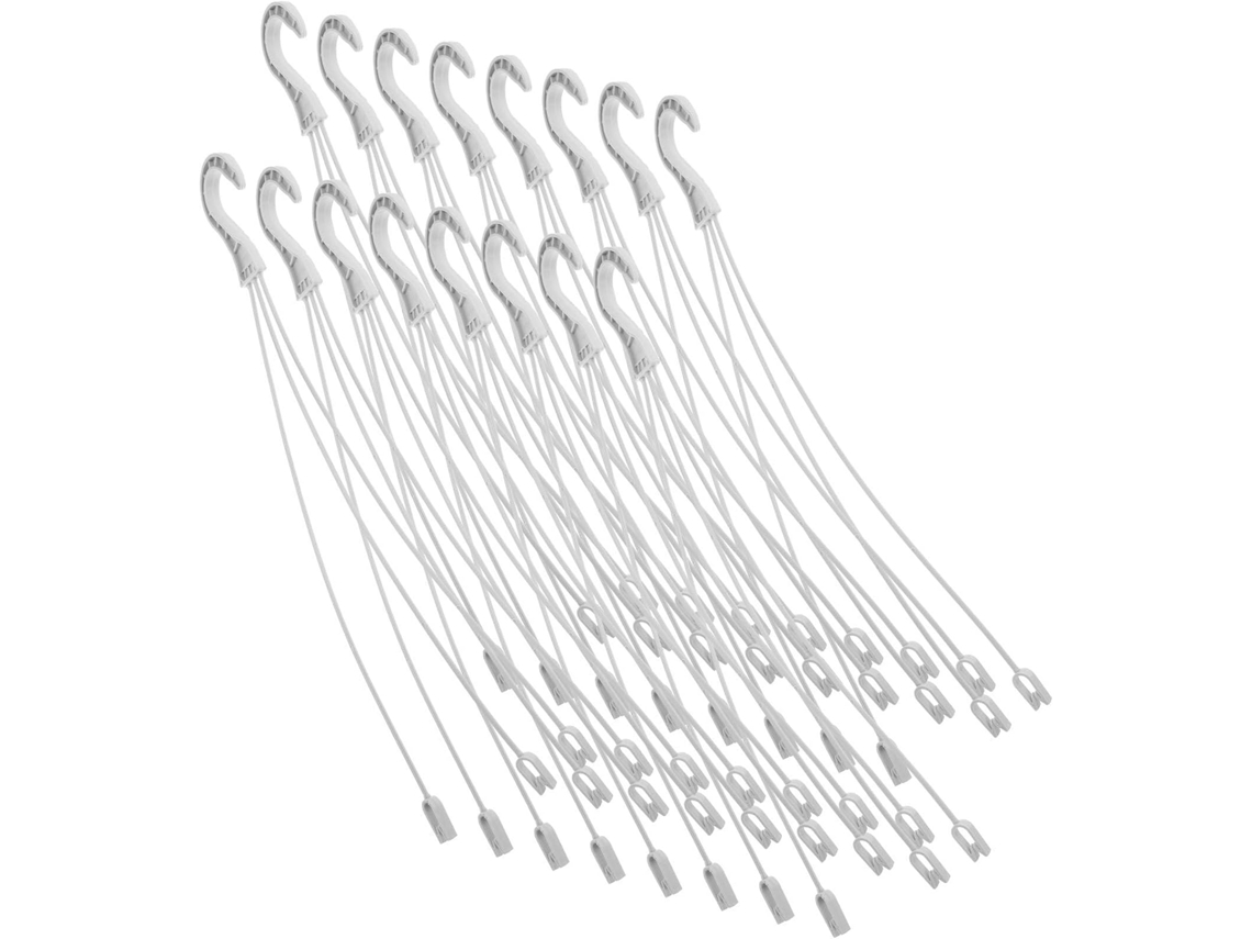 50 Ganchos de Plástico para Vasos de Flores, Práticos e Brancos, com Alta Capacidade de Carga, Ideais para Varandas e CHABERLU