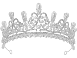 Tiara De Noiva Em Formato De Lágrima Com Pérolas Clássicas, Coroa Delicada Para Mulheres.