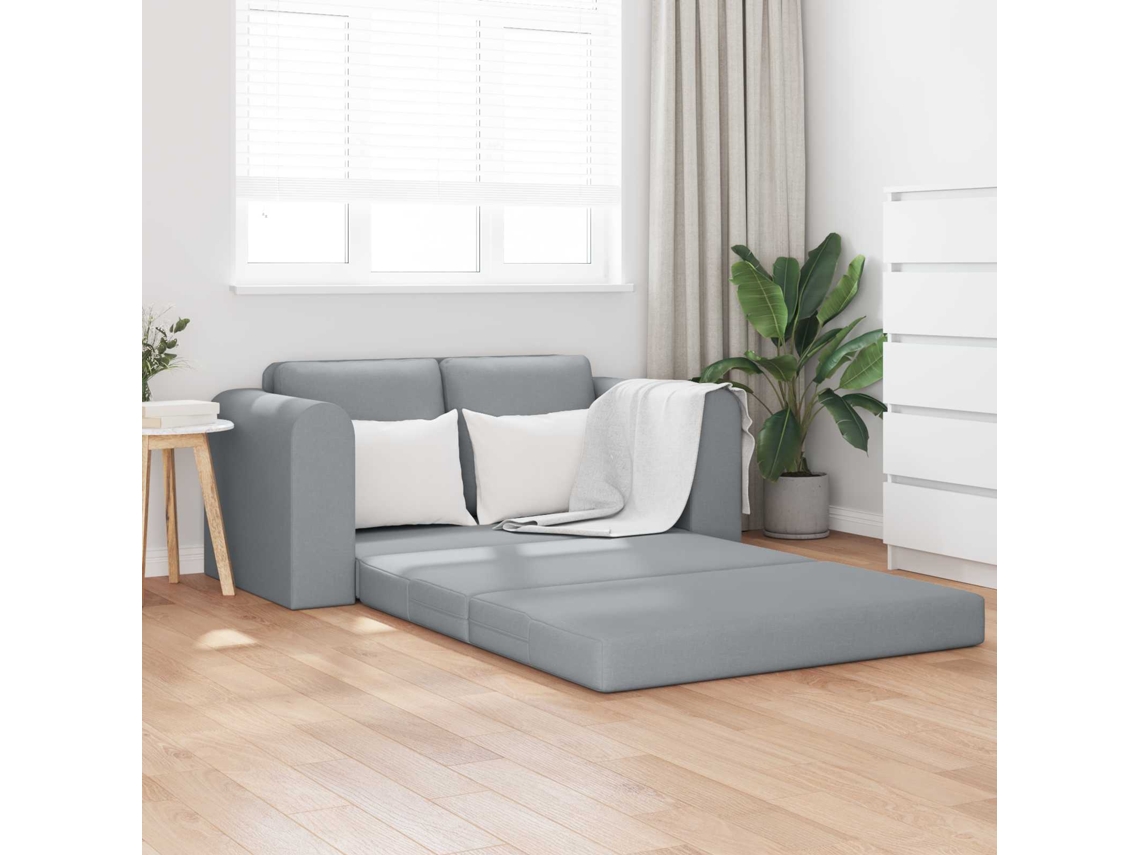 Vidaxl Sofá cama 60cm Cinzento claro Tecido
