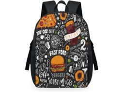 Mochila Tropicallife com Estampa de Fast Food (32.5x15x44.9 cm)