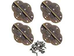 Conjunto De 4 Dobradiças Decorativas Metal Em Formato Borboleta,
