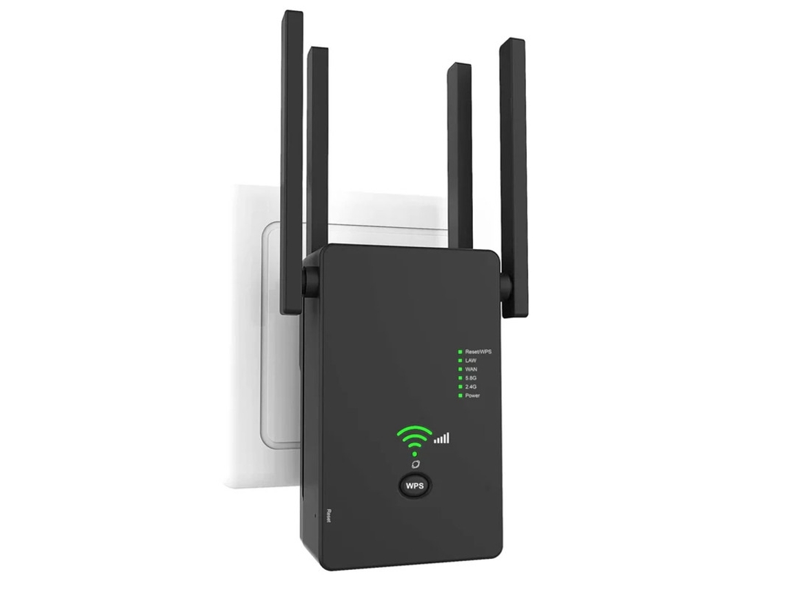 Amplificador De Sinal Sem Fio Repetidor Wifi Cobre Até 2.640 Pés Quadrados E 25 Dispositivos Extensor De Alcance Wifi De Banda Dupla Ac1200 E Yizhood