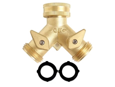 Coletor De Latão, Divisor Em Y Para Torneira De Jardim 3/4 Polegada, Conector Duplo Para Mangueira 2 Vias Vvjijilly