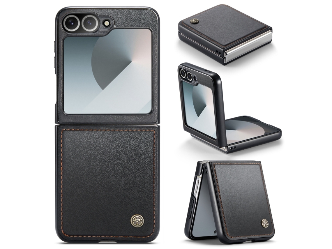 Capa Para Samsung Galaxy Z Filp7 Fe Borboleta Fivela Litchi Textura De Telefone De Couro Rfid Antirroubo Preta