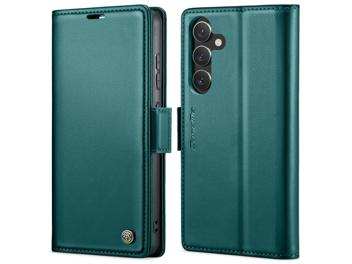 Capa Para Samsung Galaxy A55 Borboleta Fivela Litchi Textura De Telefone De Couro Rfid Antirroubo Azul Perolado