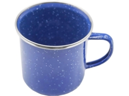 Caneca De Esmalte, Para Atividades Ao Ar Livre, Camping, Café, Metal, Design Clássico E Elegante, Azul Com Bolinhas Brancas, 300ml Aquaforge