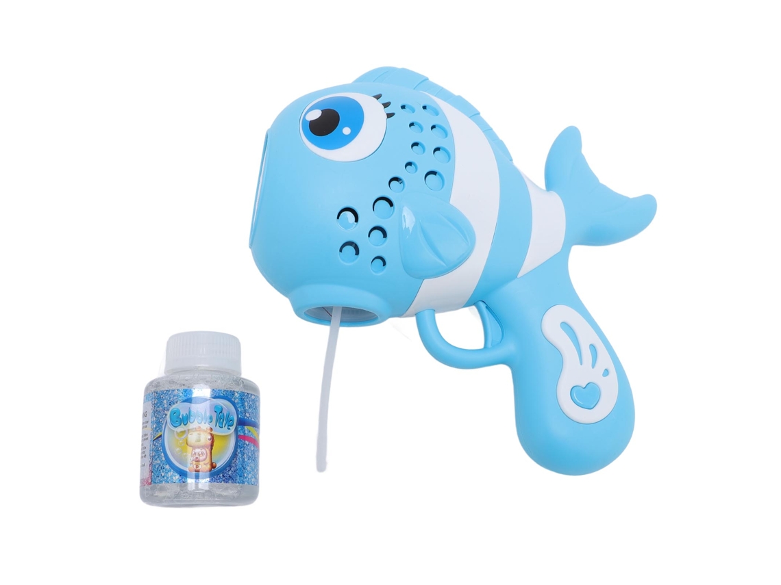 Primerox máquina de Bolhas Automática Portátil em Forma de Peixe Anti vazamento para Crianças Azul