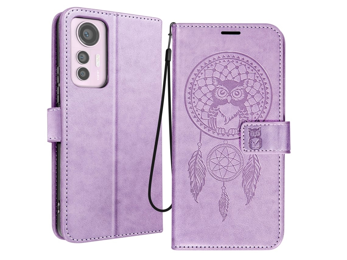 Capa Fólio Para Xiaomi Xiaomi 12 Lite Pele Roxo