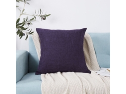 2026 capas de Travesseiros Decorativos de Linho Conjunto de 2 para Sofá, Cadeira, 16x16 Polegadas, Roxo Escuro