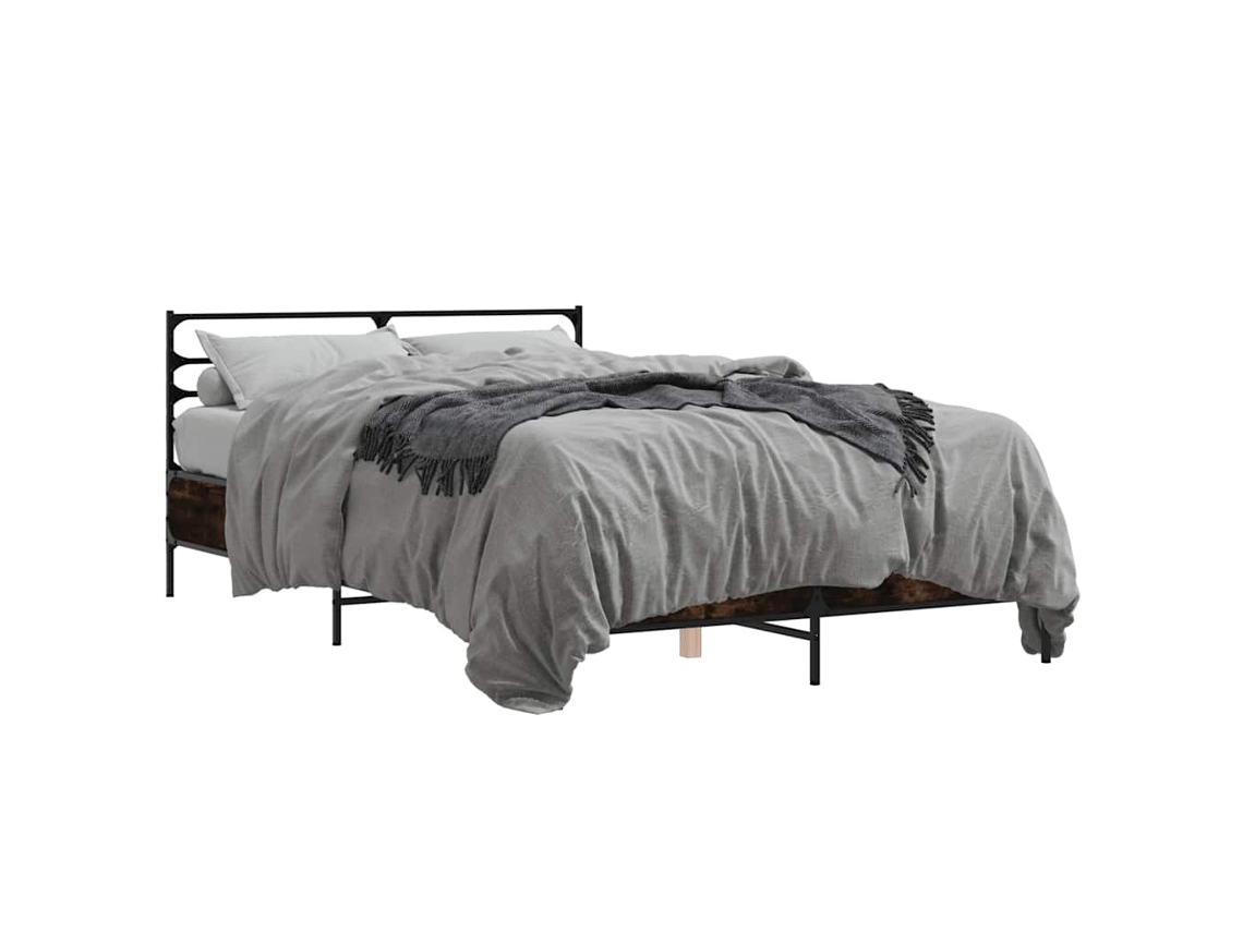 Bed Frame, Bed Frames Vidaxl Marrom Madeira Processada (120 X 200 Cm)