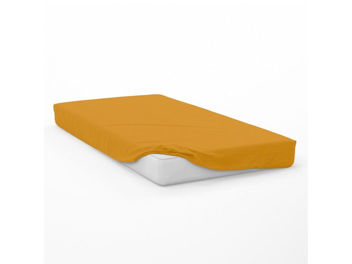 Cortina de cama de algodão com 57 fios, 70 x 140 cm, mostarda bebê, da Soleil Docre