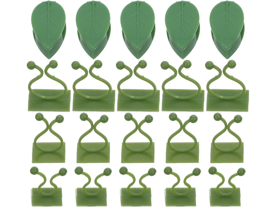 Inoomp Clips para Plantas Trepadeiras, 60 Peças, Suportes de Plástico Autoadesivos para Plantas de Jardim, Terraço e CHABERLU