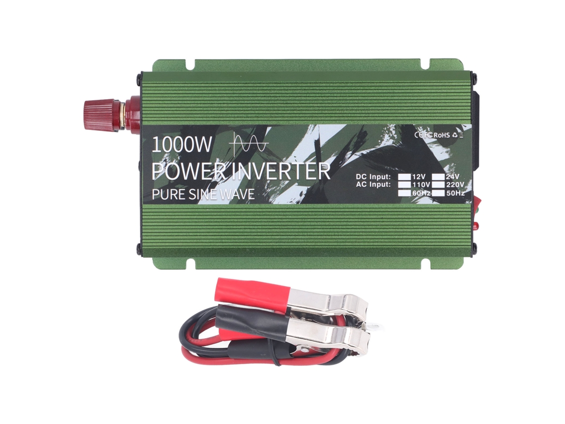 Inversor de Energia Solar Veicular de Onda Senoidal Pura 1000w Dc para Ac 12v com Ventilador de Resfriamento