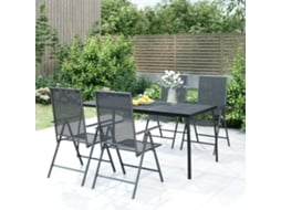 Vidaxl Mesa De Jardim 165x80x72 Cm Malha De Aço Antracite