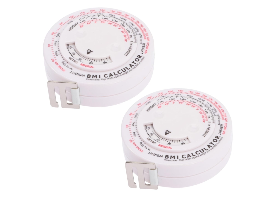 Lurelia Fita Métrica Multifuncional Portátil Resistente 2 Fitas 5m Abs Para Medições Corporais