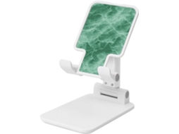 Suporte Dobrável Para Celular Com Textura De Água Verde, Ângulo Ajustável E Altura, Portátil E Para Mesa, Compatível Com
