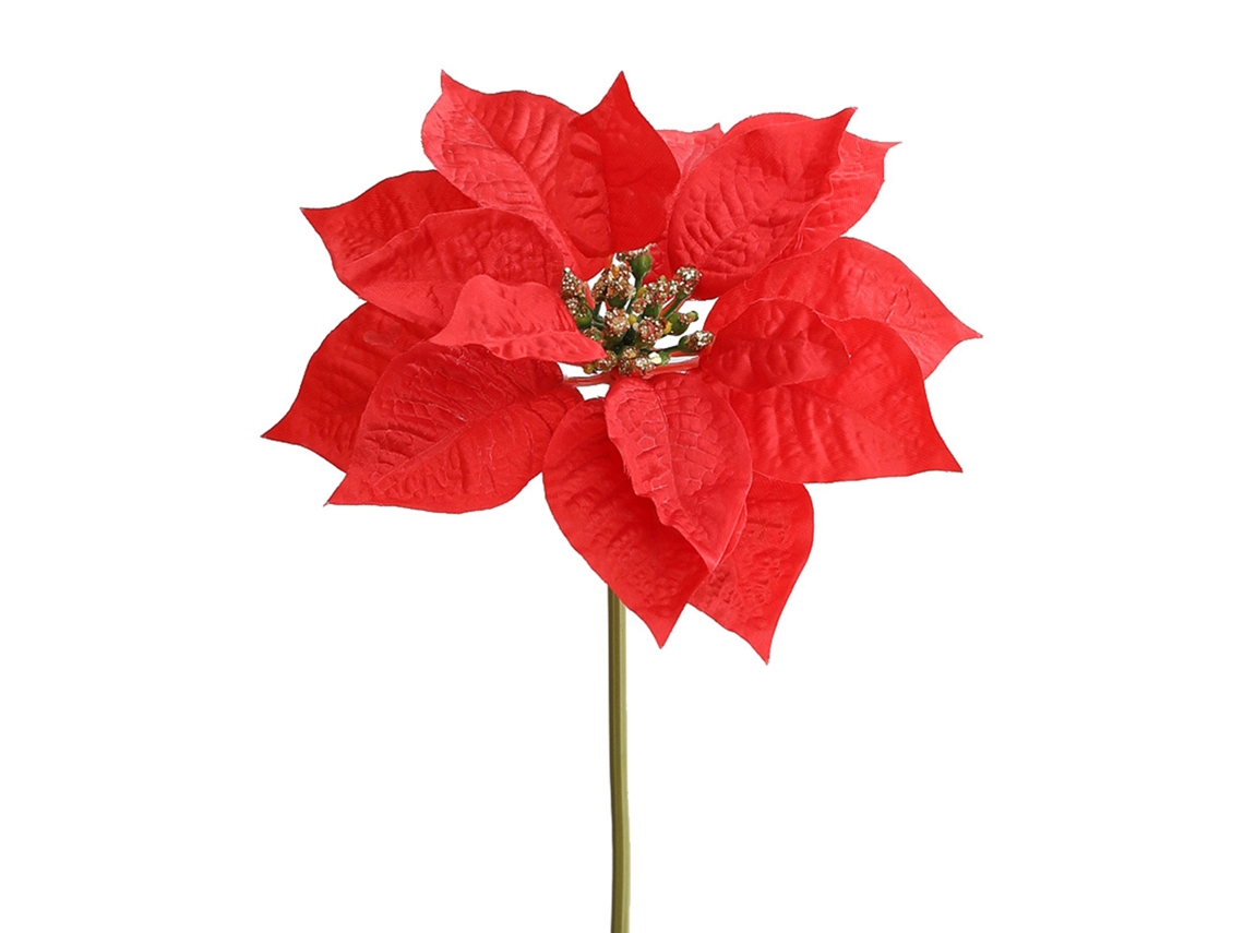 Flor Artificial de Natal Vermelha, 32cm LAXISCREED