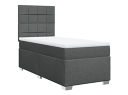 Box Spring Bed, Box Spring Beds Vidaxl Cinzeto Tecido (80 X 200 Cm)