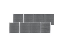 Painel De Vedaã§ã£o Para Jardim 1391x186 Cm Wpc Cinzento DKD HOME DECOR