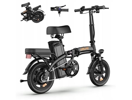 Bicicleta Elétrica Dobrável Mini Urbana 48v 250w 25km/h 7.8ah 50km Masculina/feminina 14” Urlife