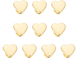 Conjunto De 10 Pingentes Decorativos Em Formato Coração Para