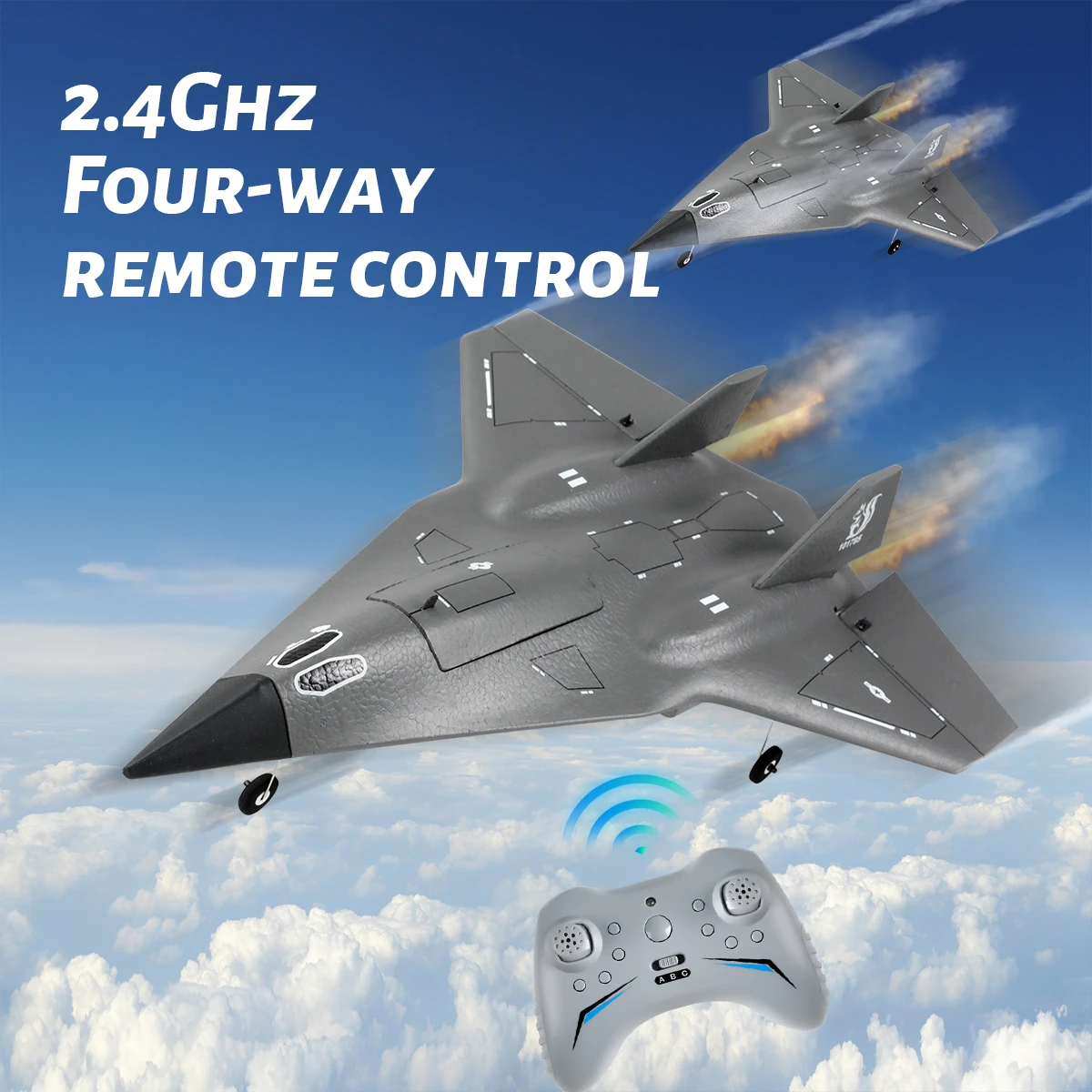 Avião escondido controlado remotamente no esgoto, 2.4g, 4 canais.