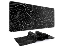 /ea/ Mousepad Gamer Grande Para Teclado 31,5 X 11,8 Polegadas Com Textura Topográfica Brilvibera