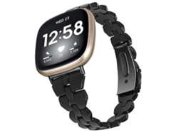 Lurelia Pulseira De Resina Preta, Compatível Com Fitbit Versa 3/ Sense ()