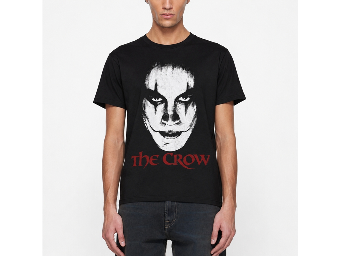 Rockinstone The Crow Movie Face Black Adult T-shirt Size:s