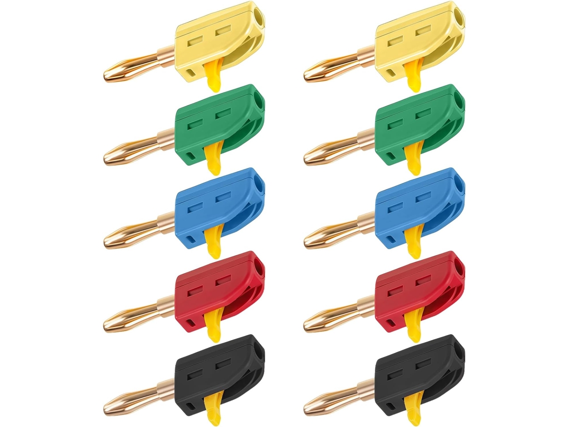 Conectores Banana Sólidos de 4 Mm com Pontas Banhadas a Ouro Estojo de Medição Pa SFUSHOS
