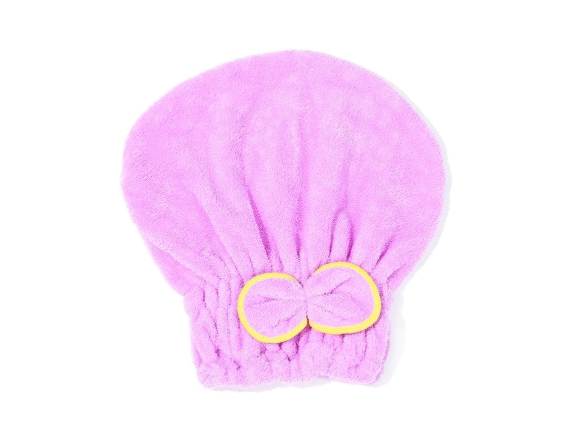 Toalha De Secagem De Cabelo Coral Velvet Molhado Cabelo Seco Turbante Touca
