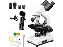 Microscópio Composto Binocular Svbony Sm201, 40x 2500x, Adaptador De Telefone Led, Cena Mecânica De Dupla Camada, Para Laboratórios