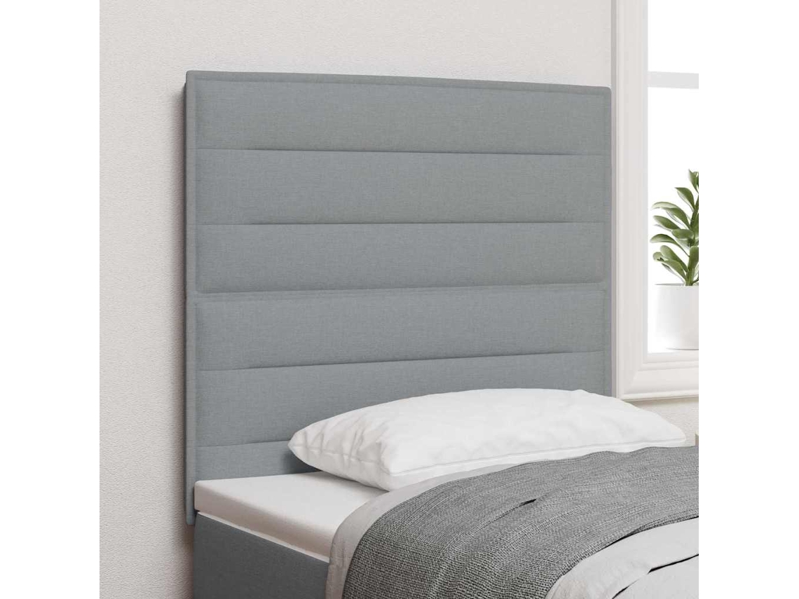 Vidaxl Cabeceira Cinzento-claro 80 Cm Tecido