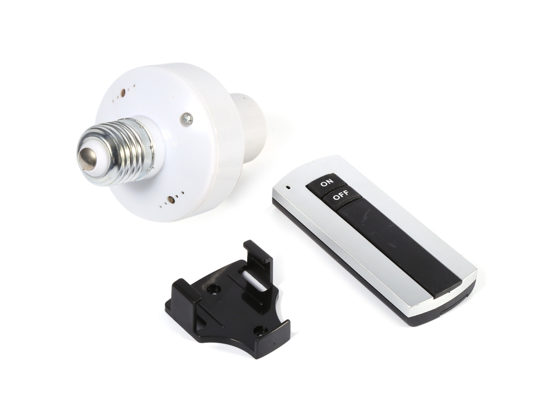 Suporte De Lâmpada Com Controle Remoto Sem Fio E27 220v