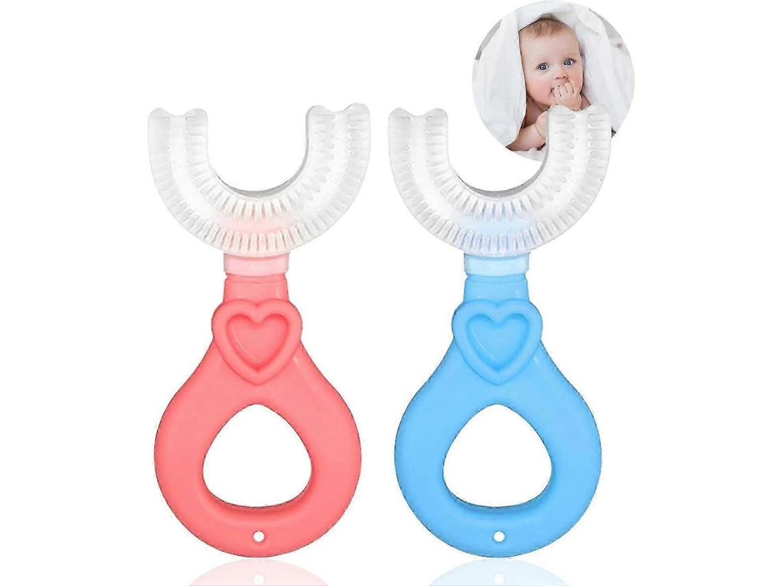 Escova de Dentes em Formato U, com Corpo Inteiro, Ideal para Bebês, Silicone Massagem. GOKOCO