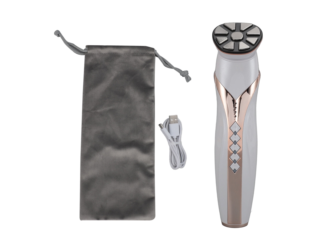 Máquina De Belleza Facial Rf Para Eliminación De Arrugas, Apretamiento De Piel Y Rejuvenecimiento Con Microcorriente Blanca