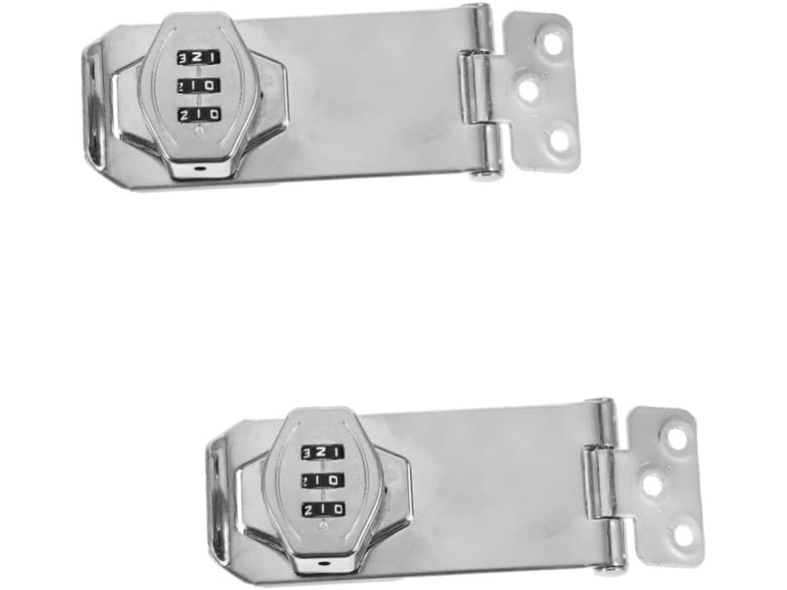 Conjunto Com 2 Cadeados Mecânicos De Combinação Para Portas Armários