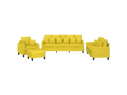 Sofa Set, Sofa Sets Vidaxl Amarelo Tecido (n/a)