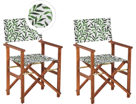 Conjunto de 2 Cadeiras BELIANI CINE (Branco- Madeira - 50x50x91 cm)
