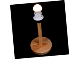 Suporte de Madeira Simples e Estável para Candeeiro de Mesa, Base Decorativa Natural para Escritório e SFUSHOS