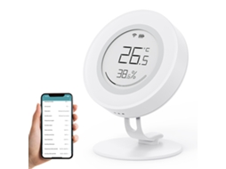 Higrômetro Termômetro Digital YURU Zigbee com Tela E Ink, para Casa e Escritório, compatível com Alexa e Google