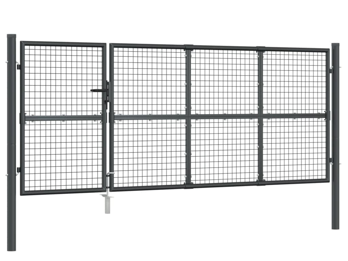 Garden Gate, Garden Gates Vidaxl Antracite Aço (350 X 125 Cm)