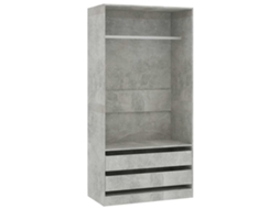 Conjunto 1 Wardrobe, Wardrobes Vidaxl Cinzeto Madeira Processada (100 X 50 X 200 Cm)
