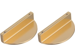 Puxadores Semicirculares Yarnow Em Alumínio Dourado Para Armários E Closets, 2 Peças, Espaçamento Entre Furos De 64mm