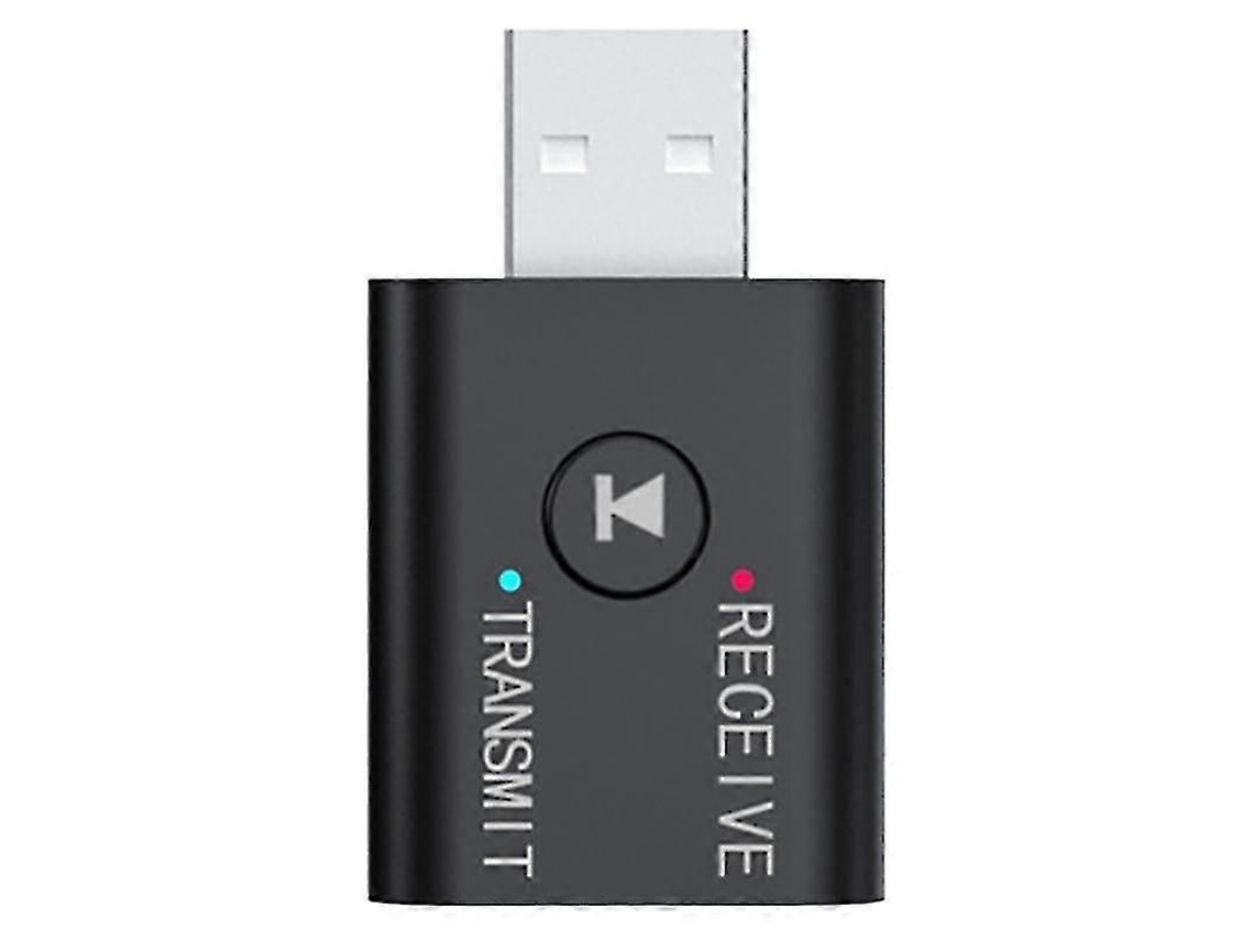 Transmissor E Receptor Bluetooth 5.0 Portátil Com Entradas Auxiliares De 3,5 Mm E Mini Usb 2 Em 1.