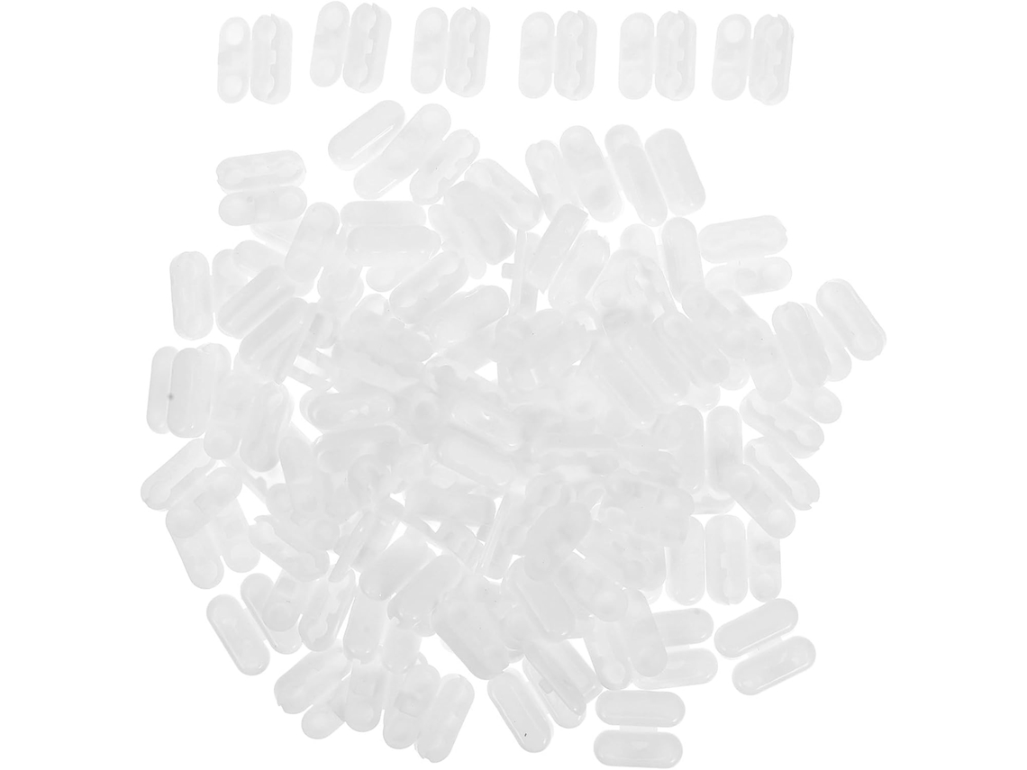 Clips Para Persianas De Rolo, Pacote Com 100 Unidades, Conector Para Cordão De Puxar Em Material Pom Branco, Compatível