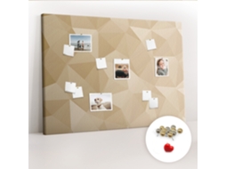 Lousa De Cortiça Abstração De Triângulos Para A Sala De Estar Espelharte (140x100 Cm)