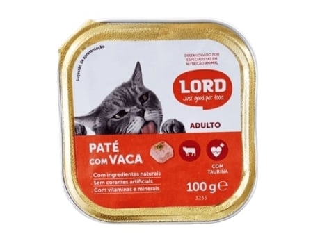 Paté LORD Gato com Vaca 100Gr